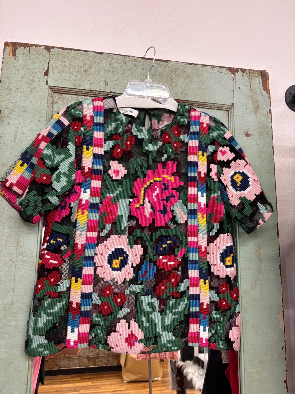 Valentino Multicolor Floral Knit Top size M